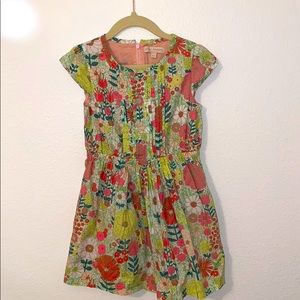 Mini Boden lined floral dress 4-5 year